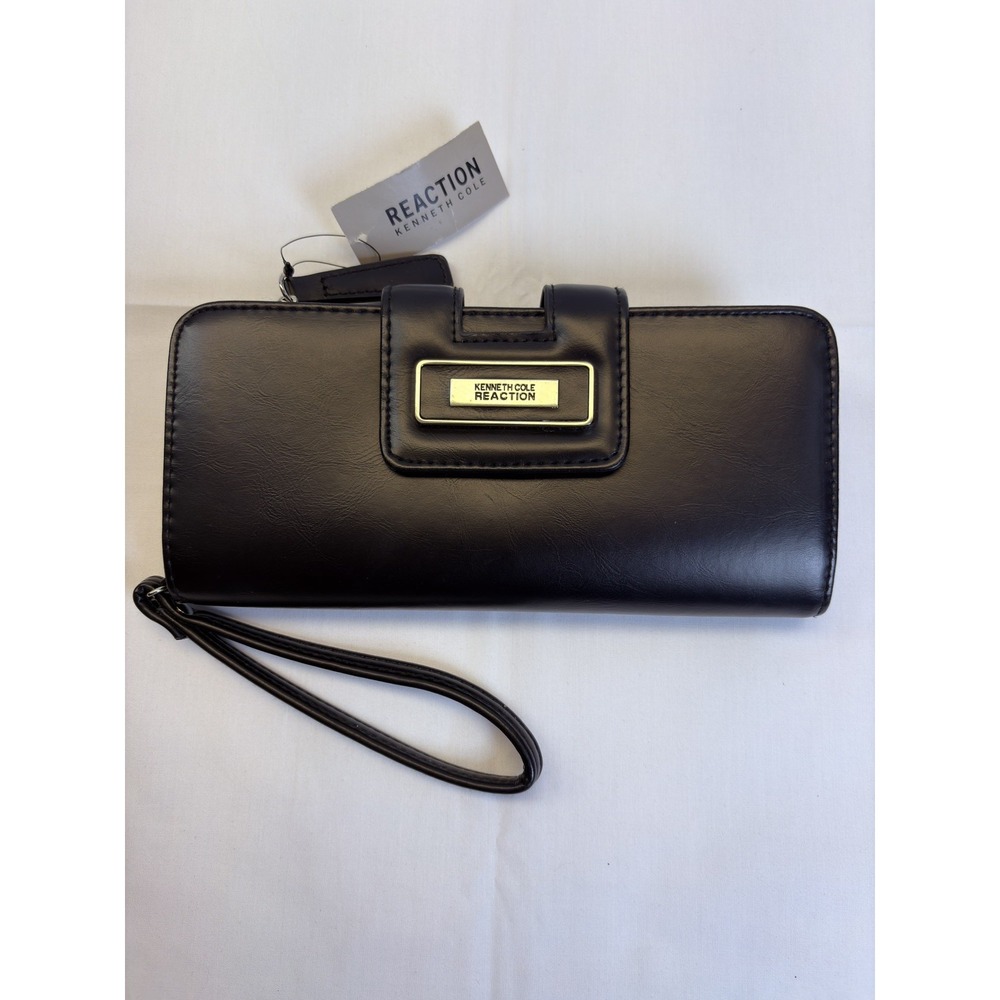 Kenneth Cole Reaction Black Organizer Wallet Wristlet Clutch and More NWT
